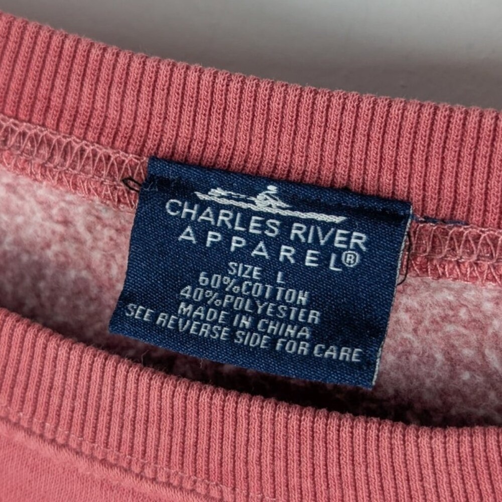 Charles River Apparel Harvard Crimson Red Cropped Sweatshirt Womens Size Large‎ - Picture 5 of 6
